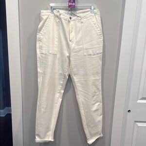 *Judy Blue White Straight Leg Jeans Casual Comfort
